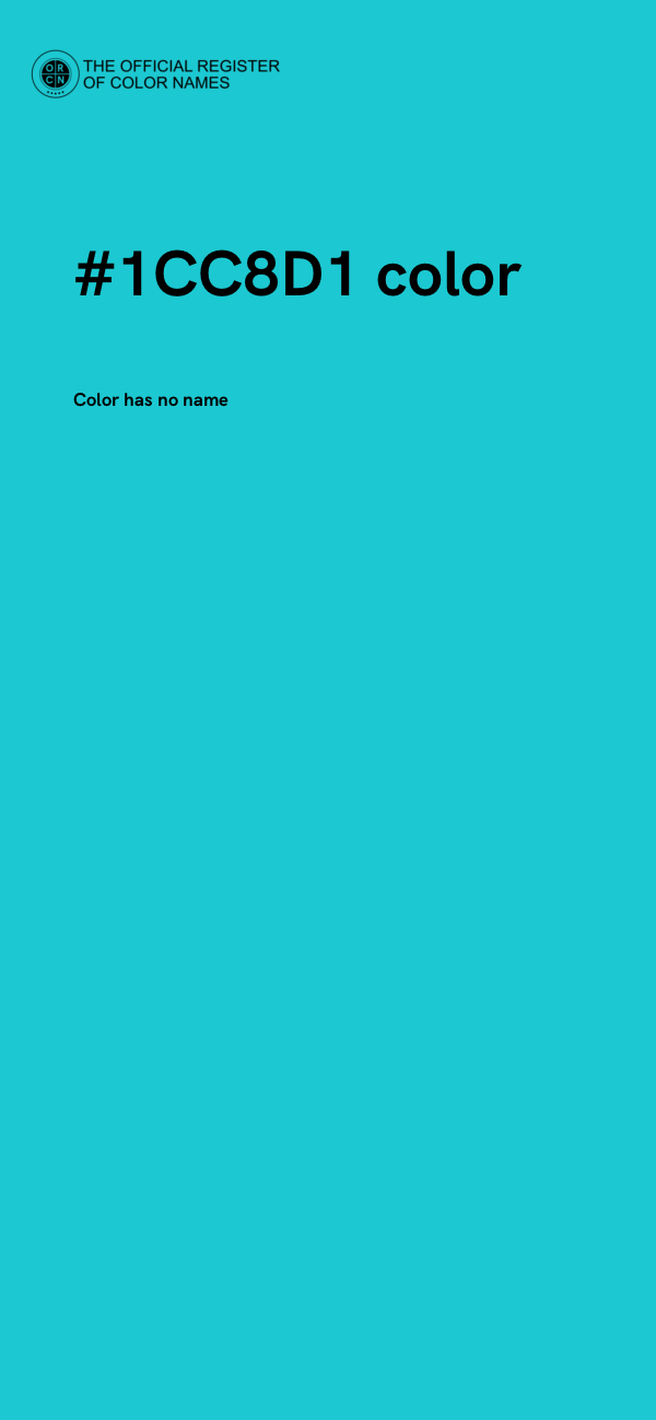 #1CC8D1 color image