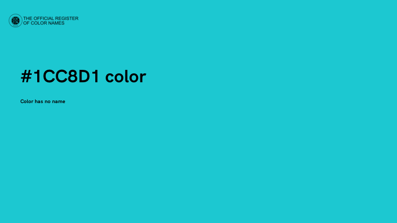 #1CC8D1 color image