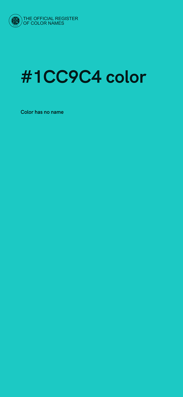 #1CC9C4 color image