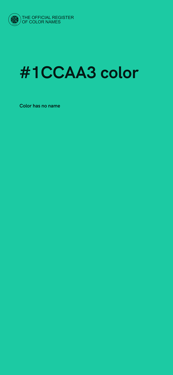 #1CCAA3 color image
