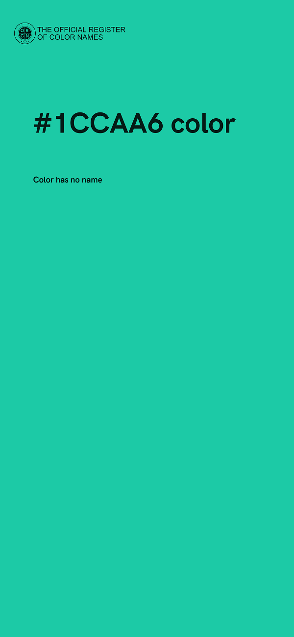 #1CCAA6 color image