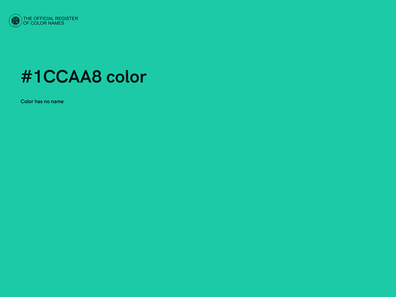 #1CCAA8 color image