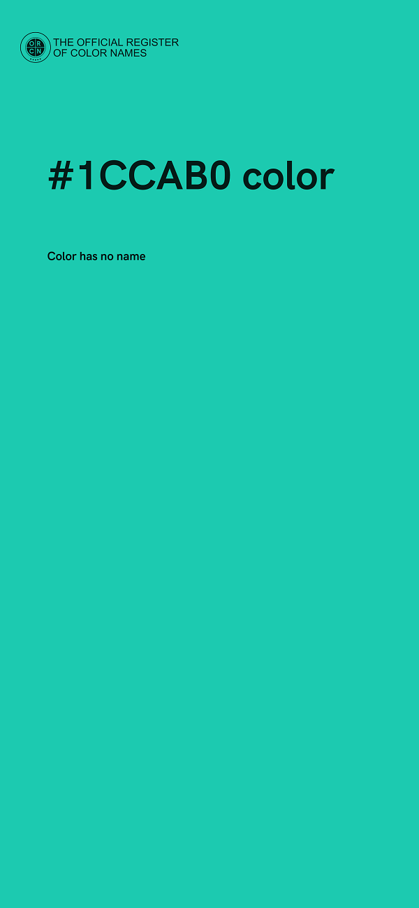 #1CCAB0 color image