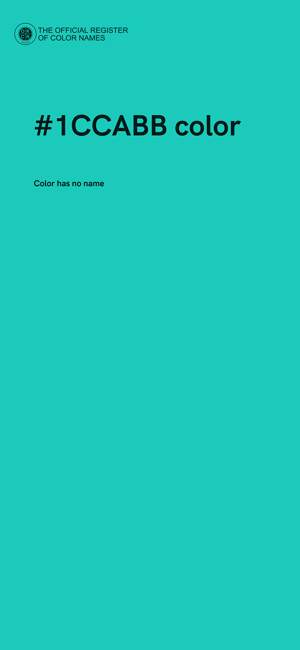 #1CCABB color image