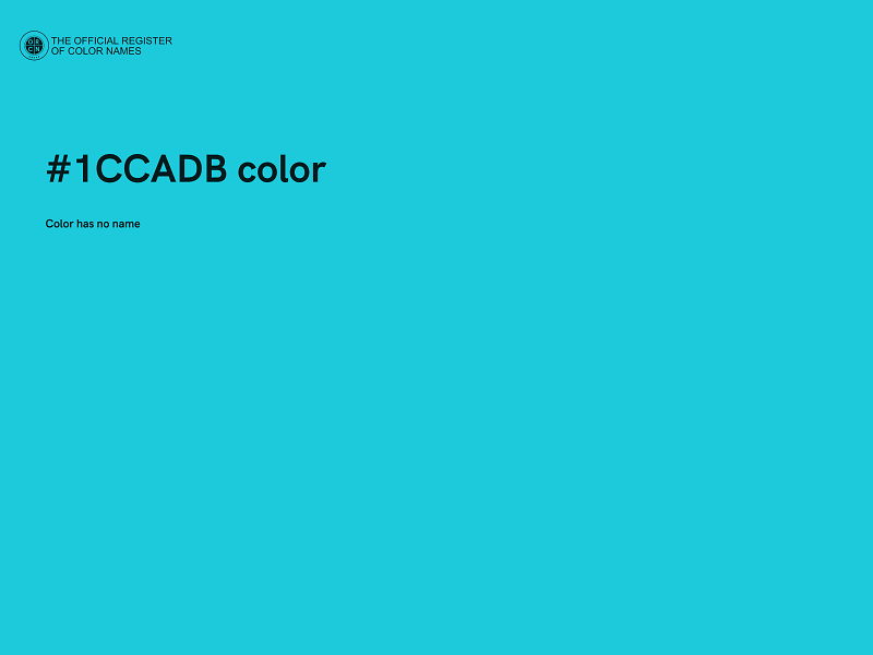 #1CCADB color image