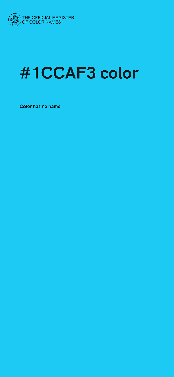 #1CCAF3 color image