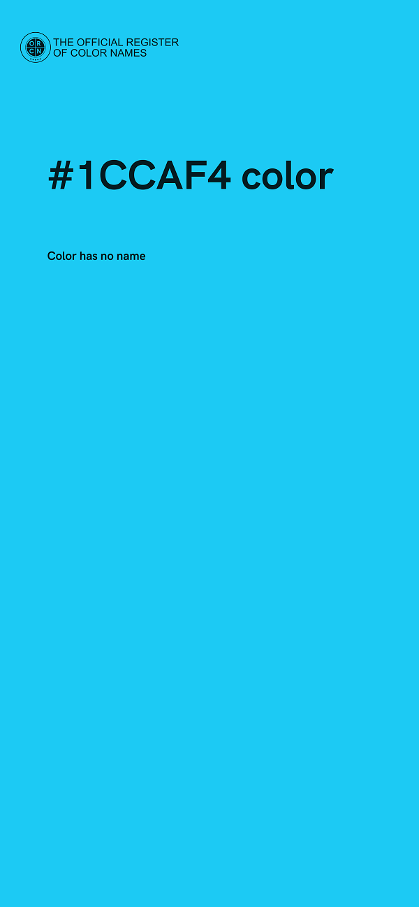 #1CCAF4 color image