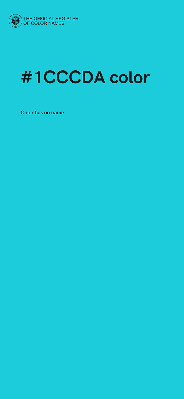#1CCCDA color image