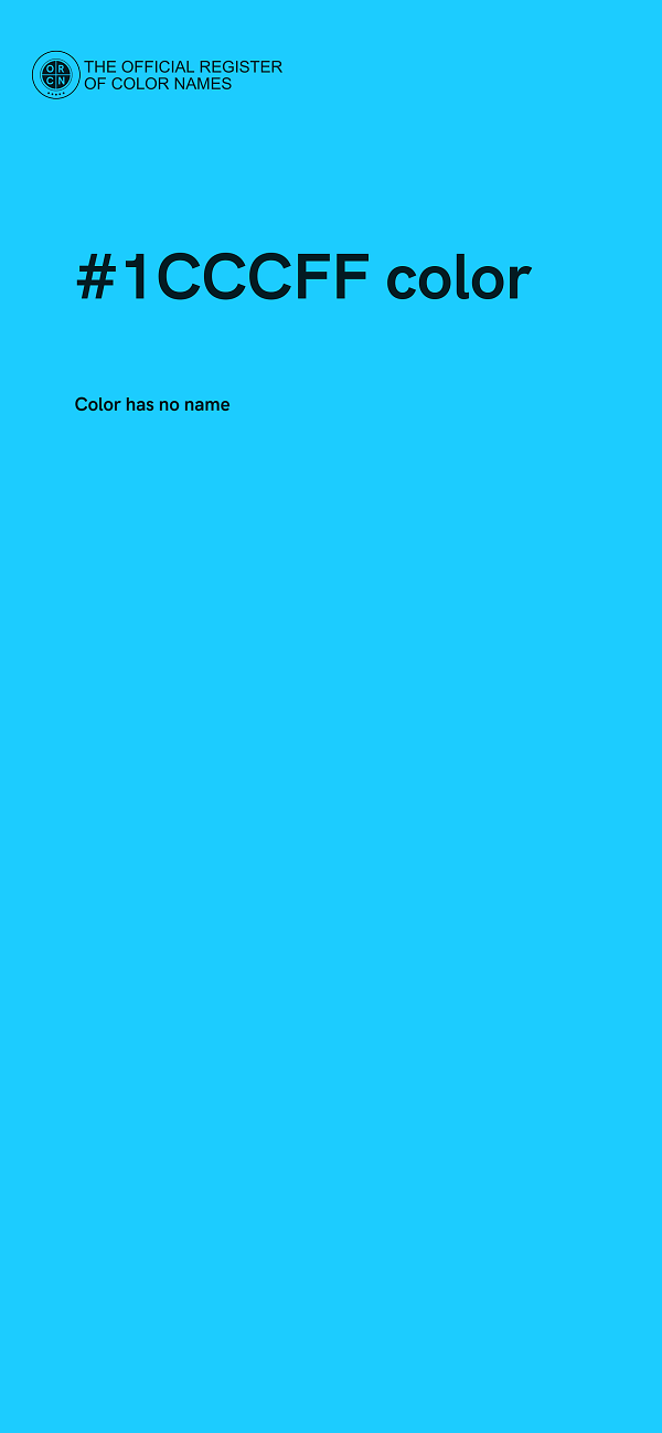 #1CCCFF color image
