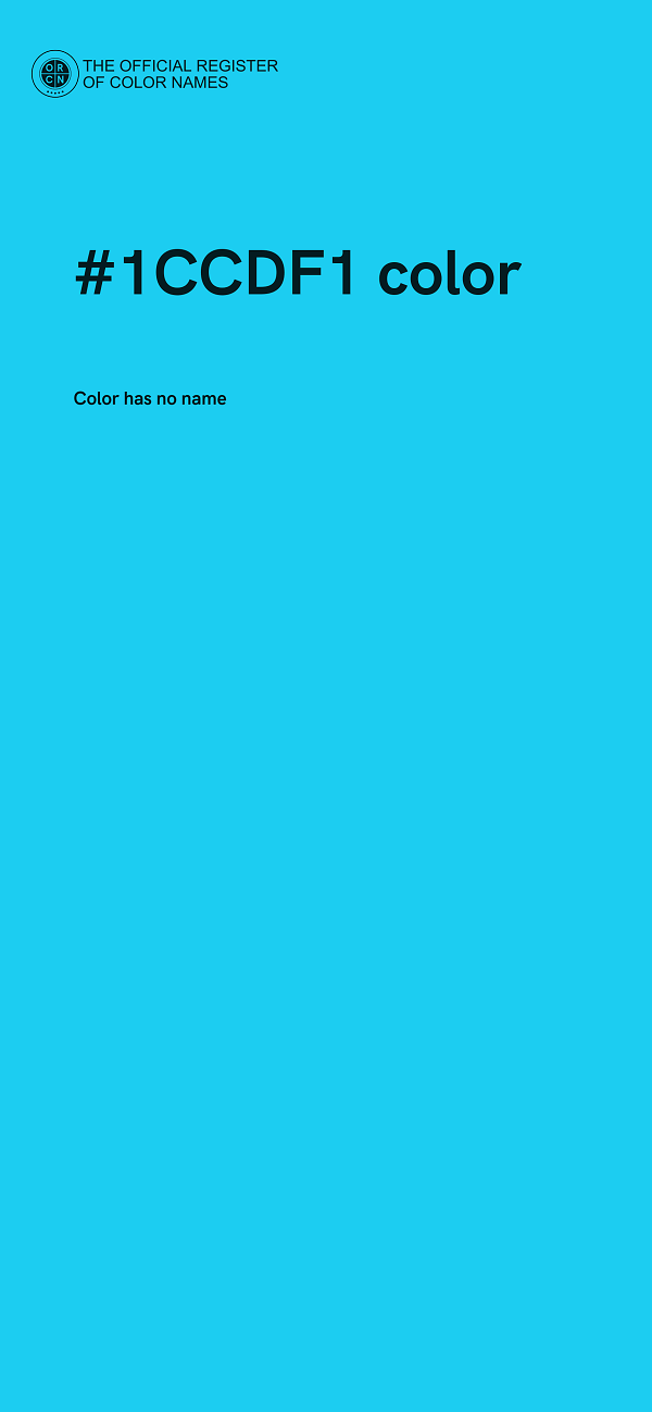 #1CCDF1 color image