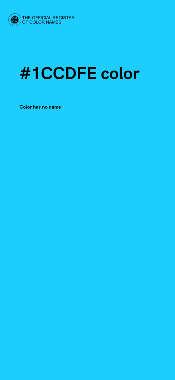 #1CCDFE color image