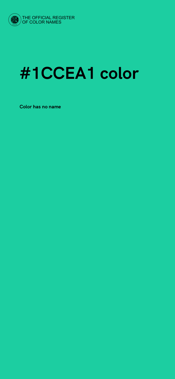 #1CCEA1 color image