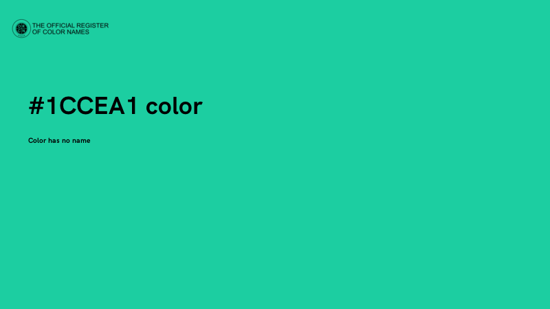 #1CCEA1 color image