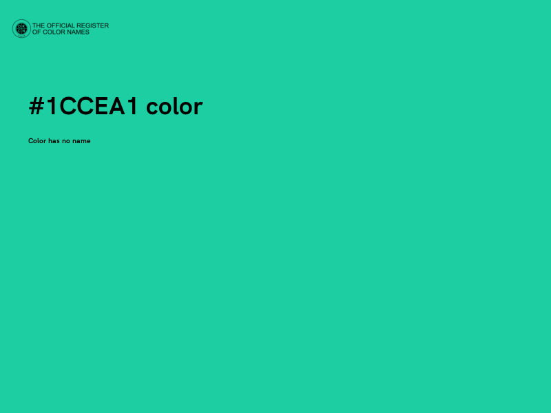 #1CCEA1 color image