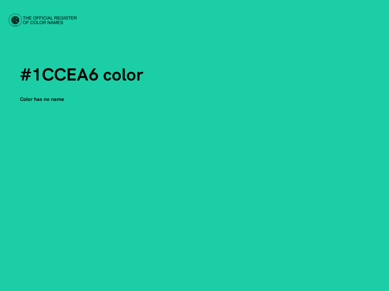 #1CCEA6 color image