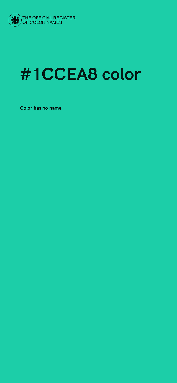 #1CCEA8 color image