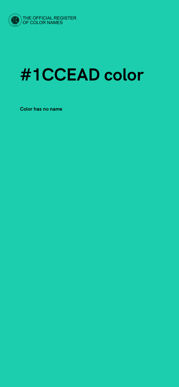 #1CCEAD color image