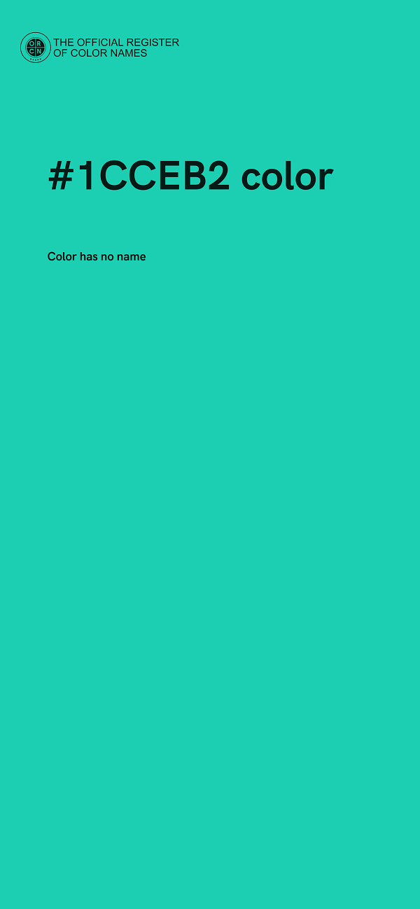 #1CCEB2 color image