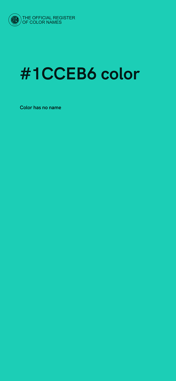 #1CCEB6 color image