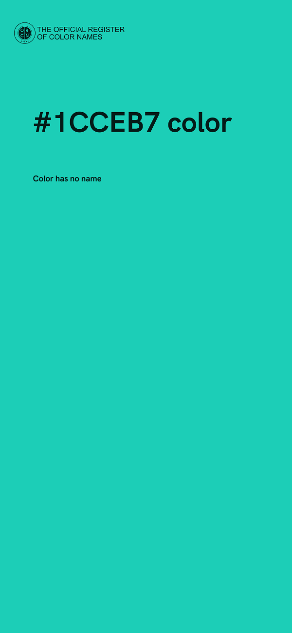 #1CCEB7 color image