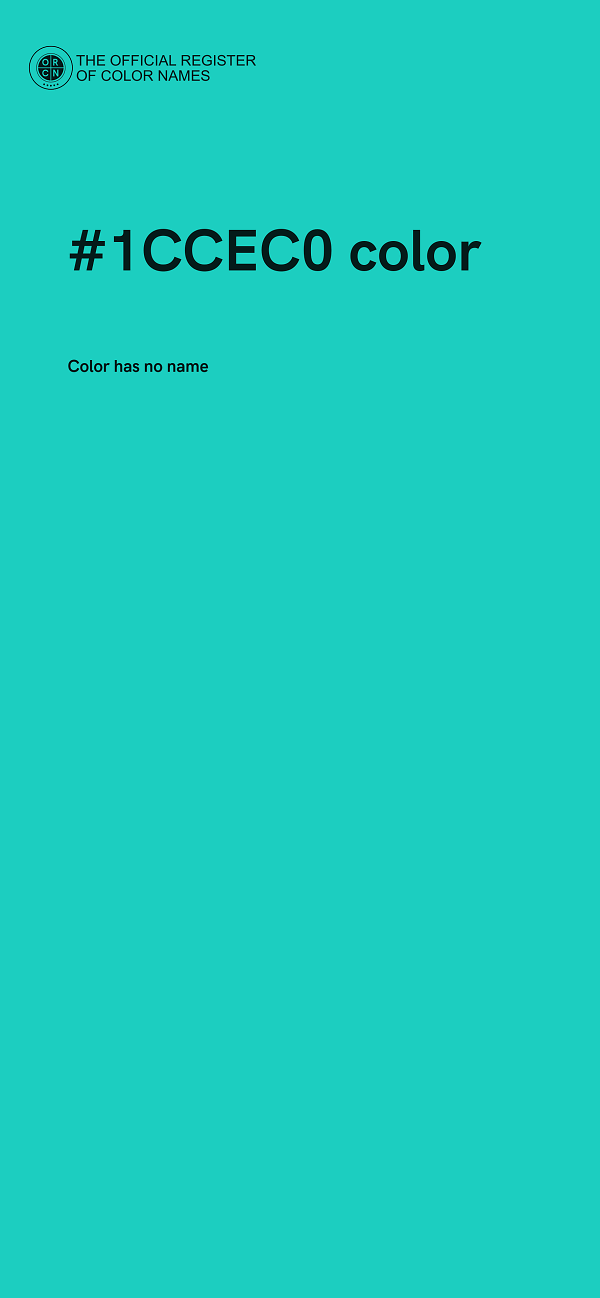 #1CCEC0 color image