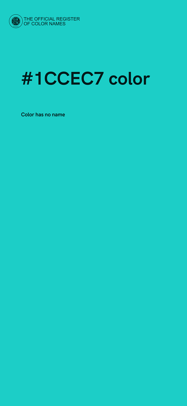 #1CCEC7 color image