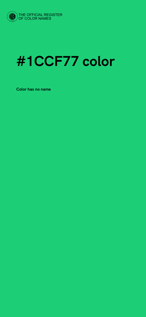 #1CCF77 color image