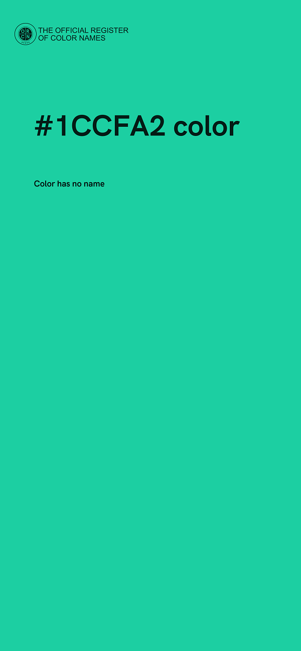 #1CCFA2 color image