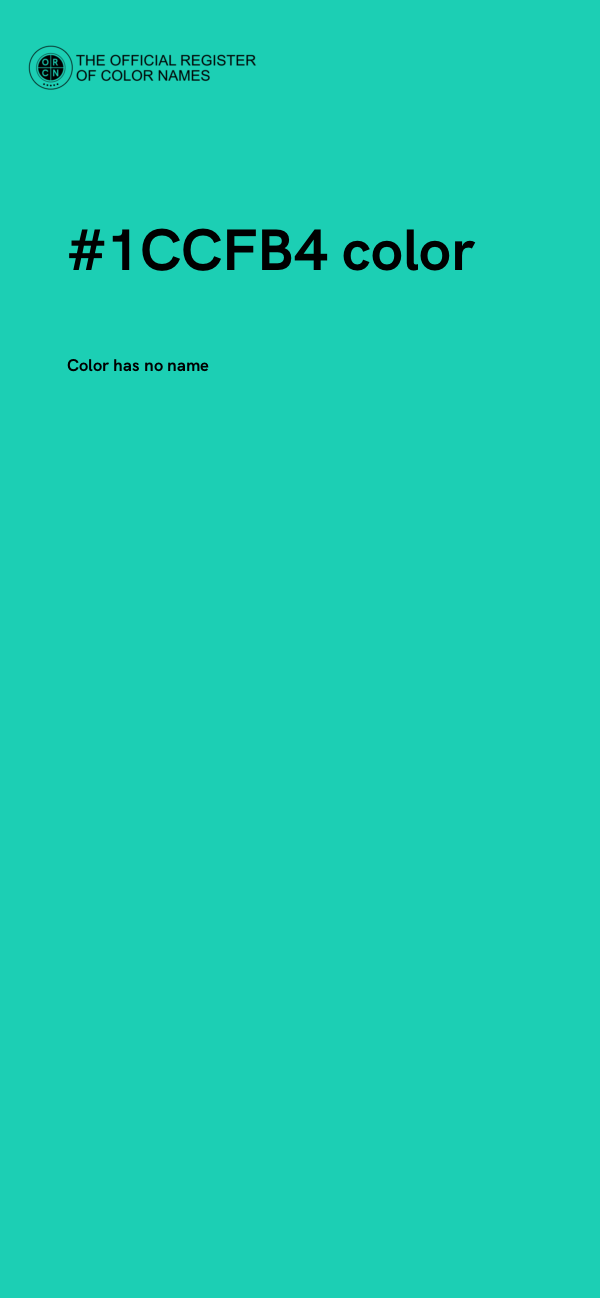#1CCFB4 color image