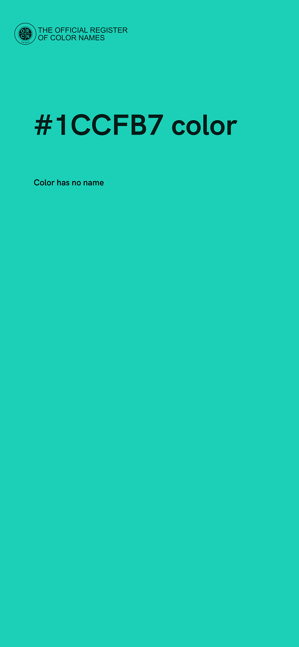 #1CCFB7 color image