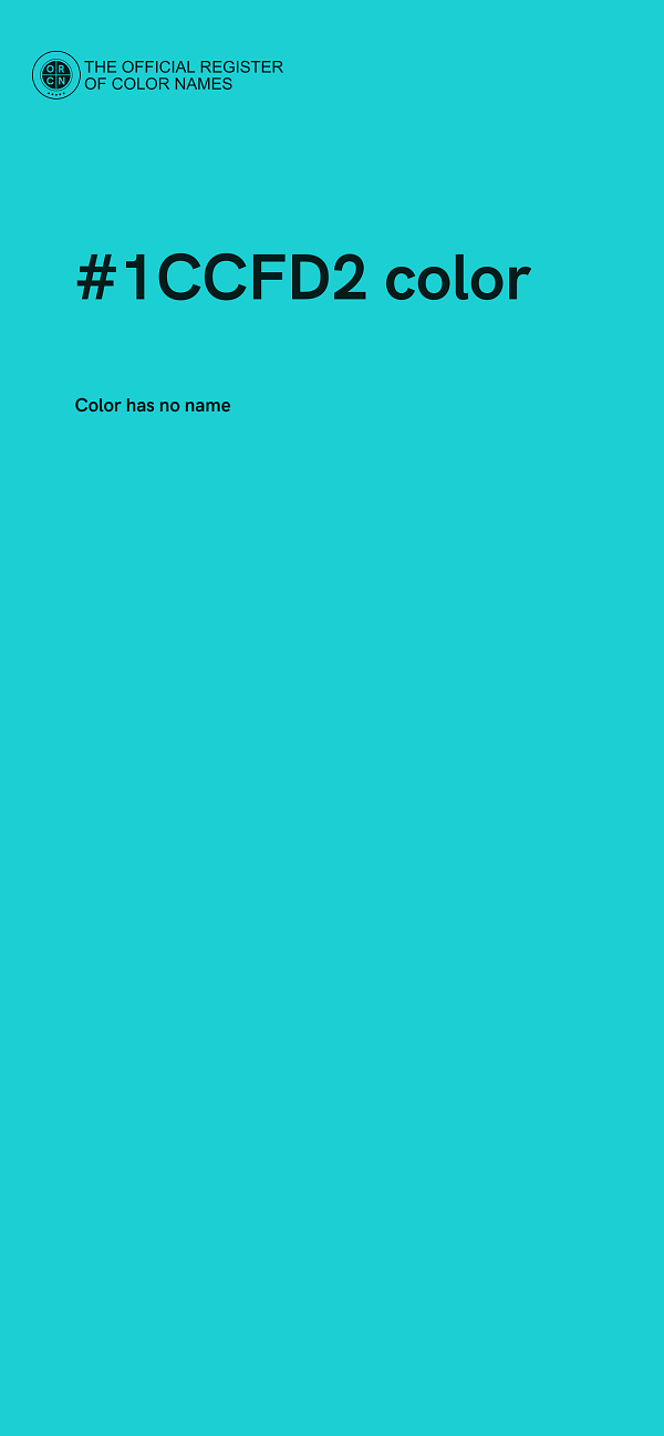 #1CCFD2 color image
