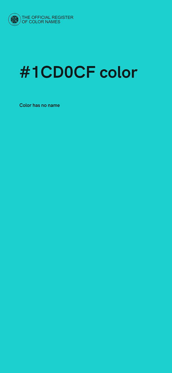 #1CD0CF color image