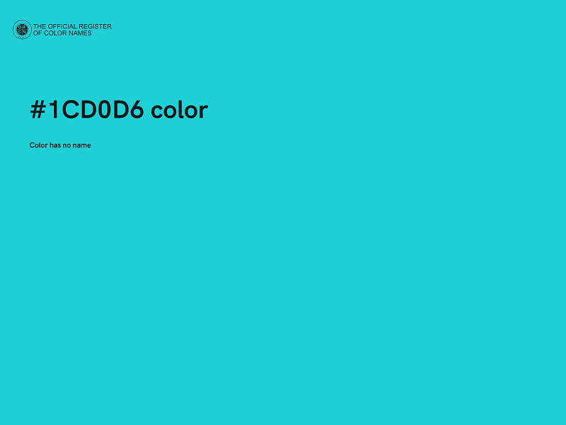 #1CD0D6 color image