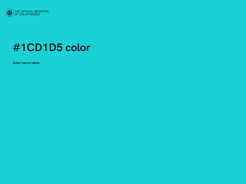 #1CD1D5 color image
