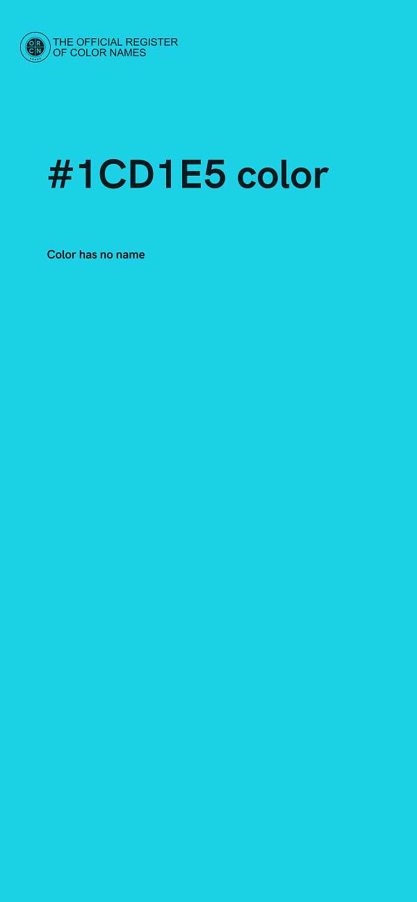 #1CD1E5 color image
