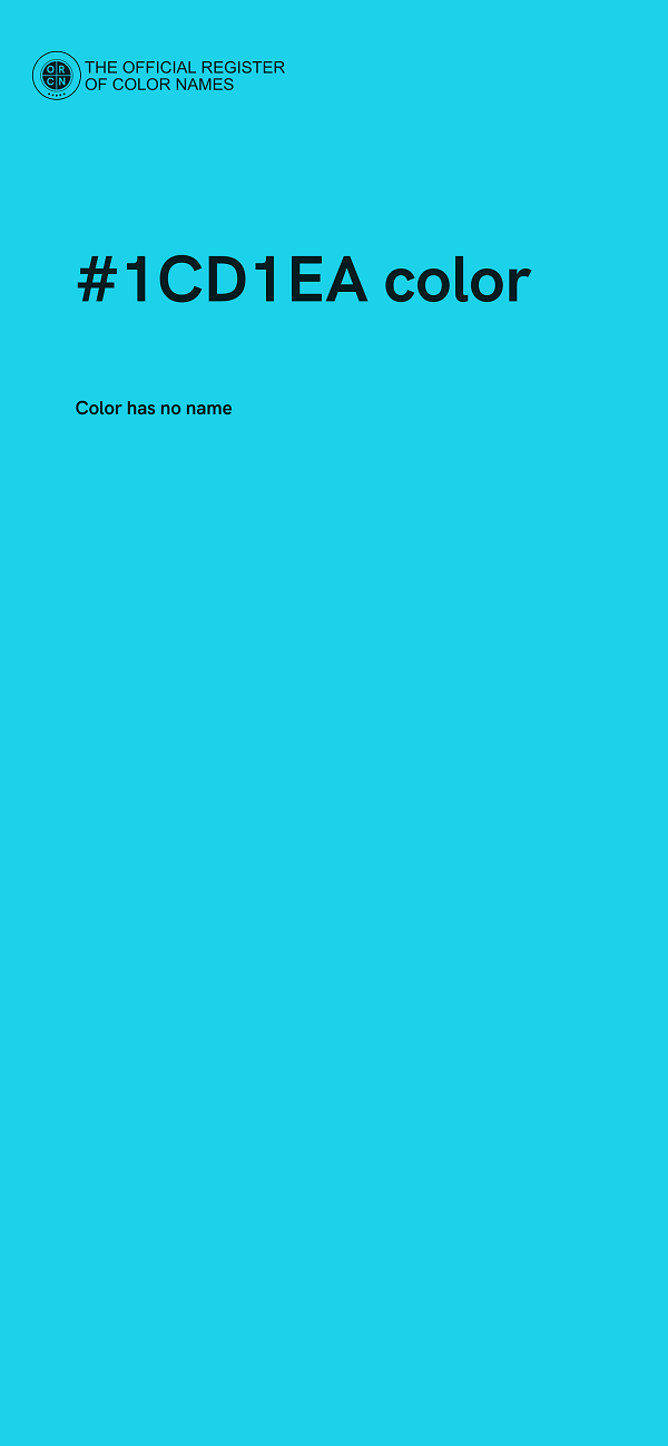 #1CD1EA color image