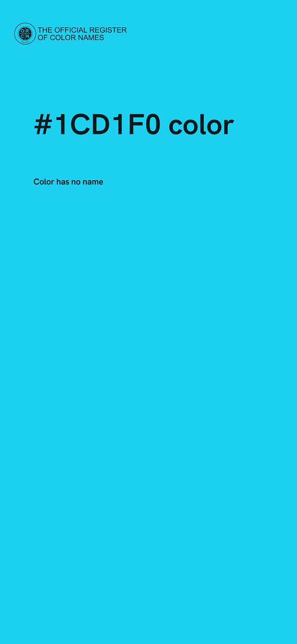 #1CD1F0 color image
