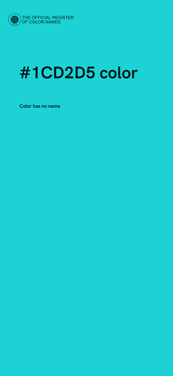 #1CD2D5 color image