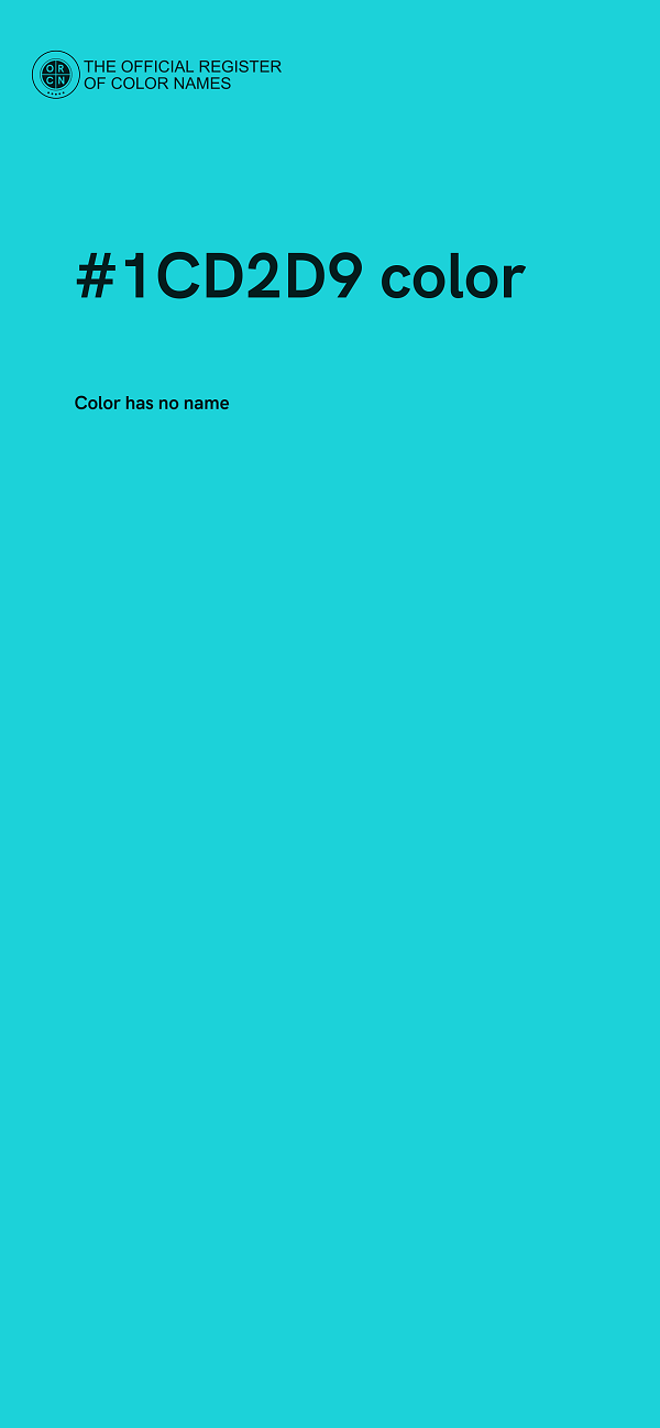#1CD2D9 color image