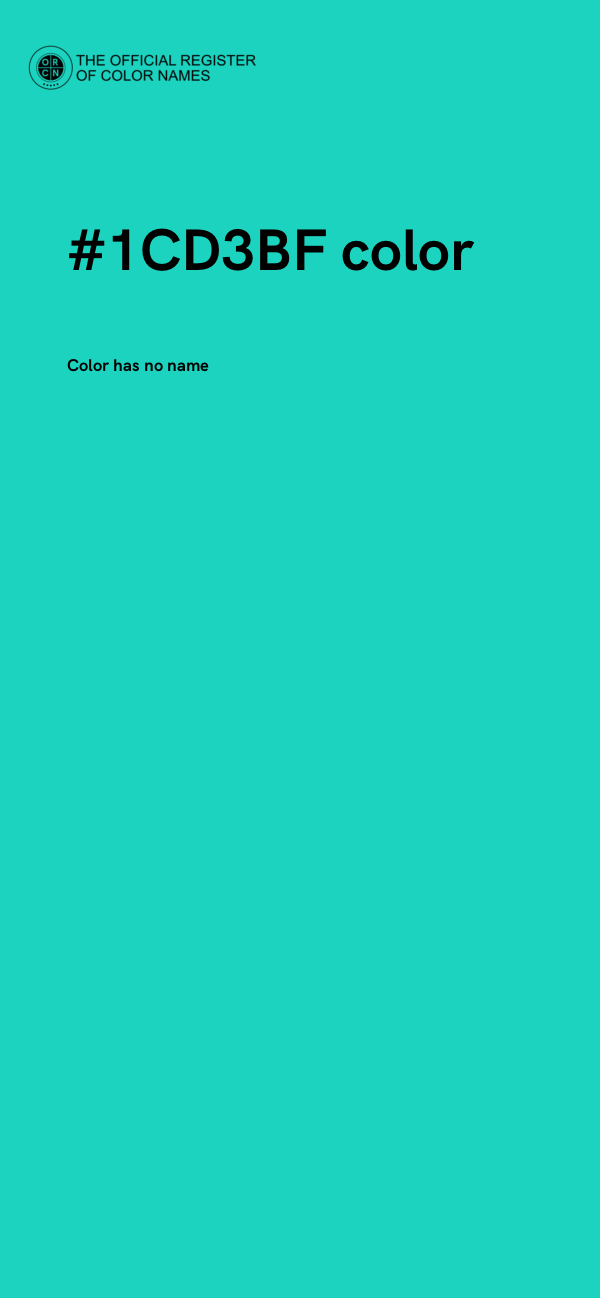 #1CD3BF color image