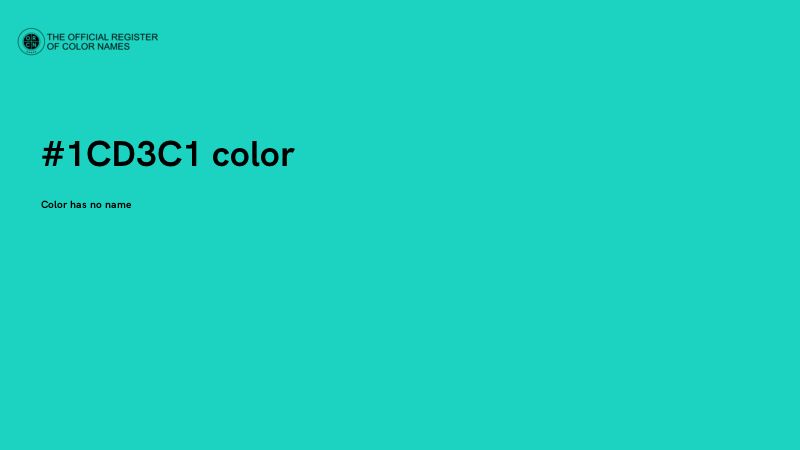 #1CD3C1 color image