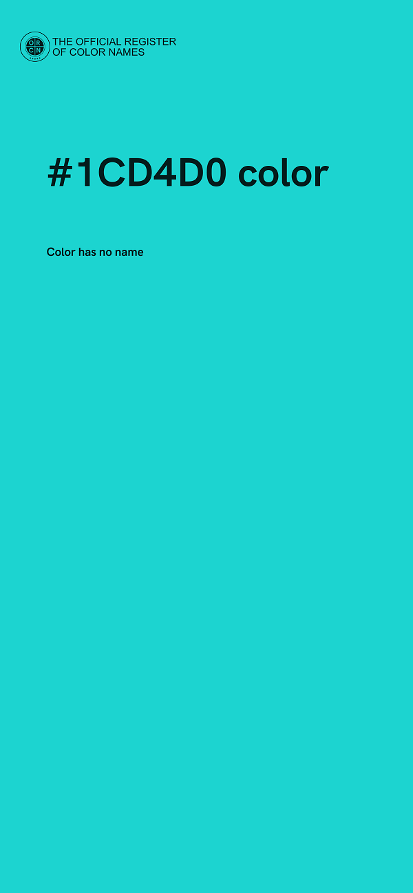 #1CD4D0 color image