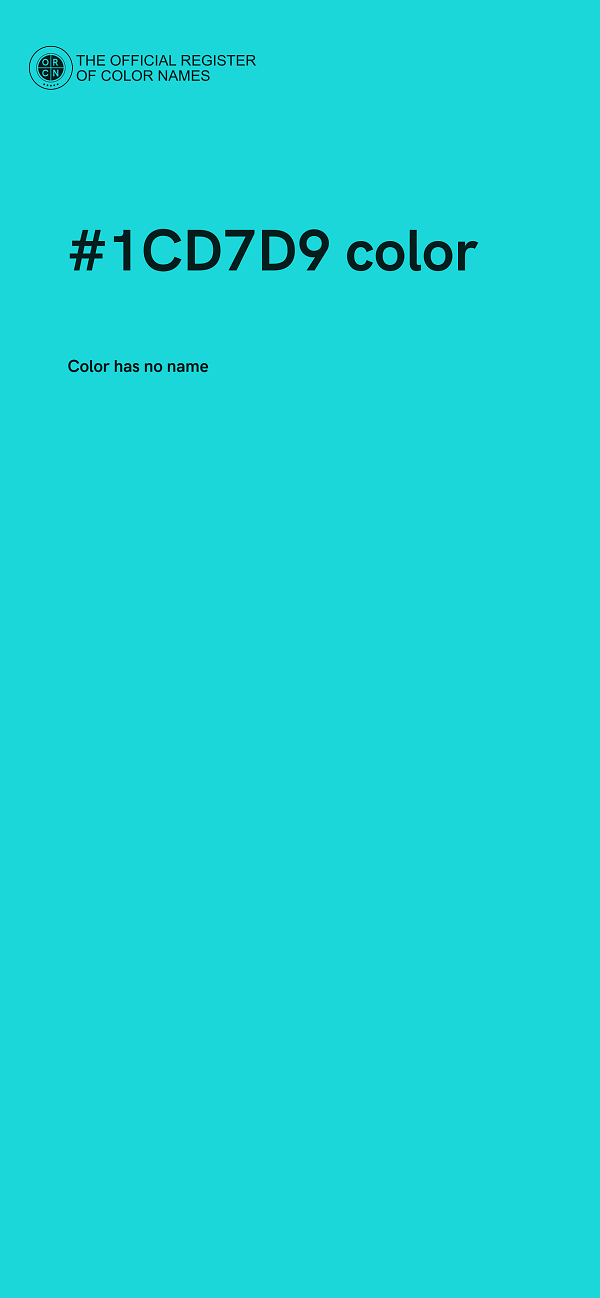 #1CD7D9 color image