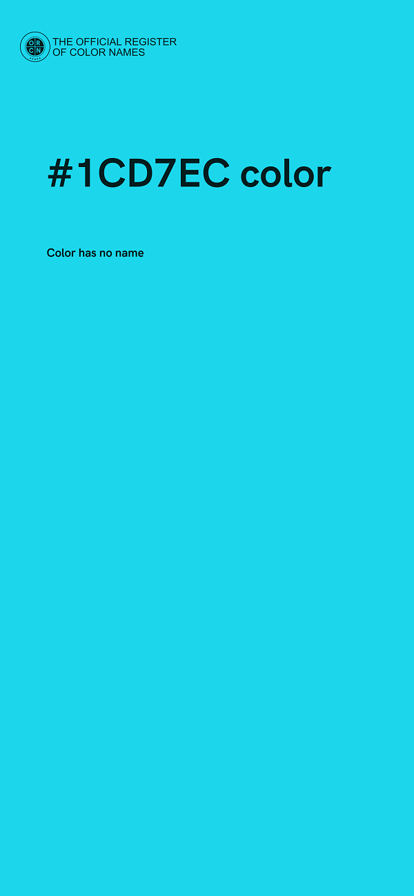 #1CD7EC color image