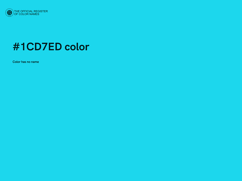 #1CD7ED color image