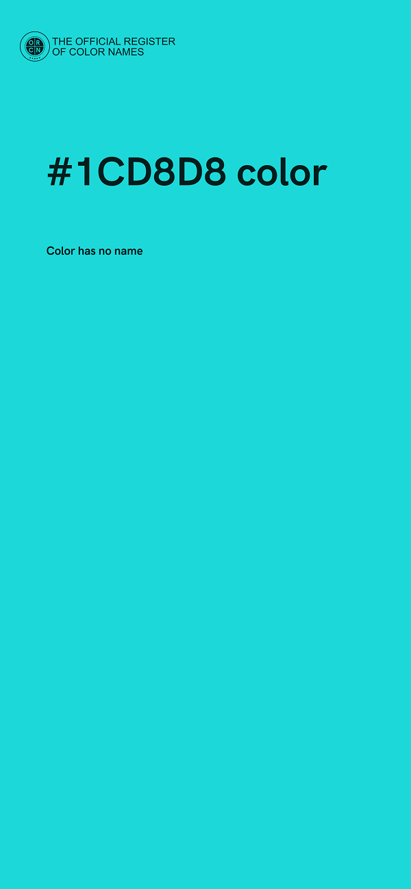#1CD8D8 color image