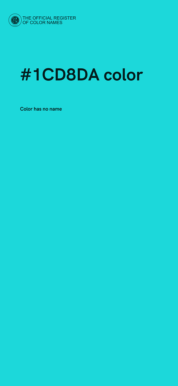 #1CD8DA color image