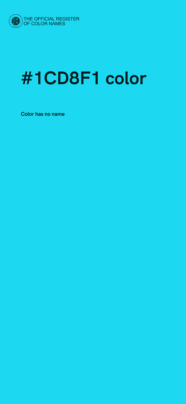 #1CD8F1 color image