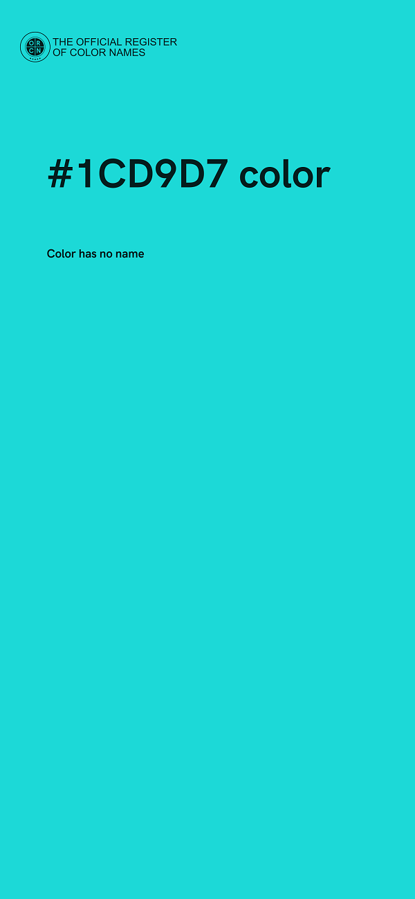 #1CD9D7 color image