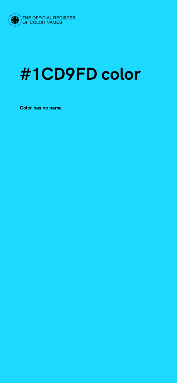 #1CD9FD color image